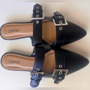Esprit Black Women's Buckle Mules